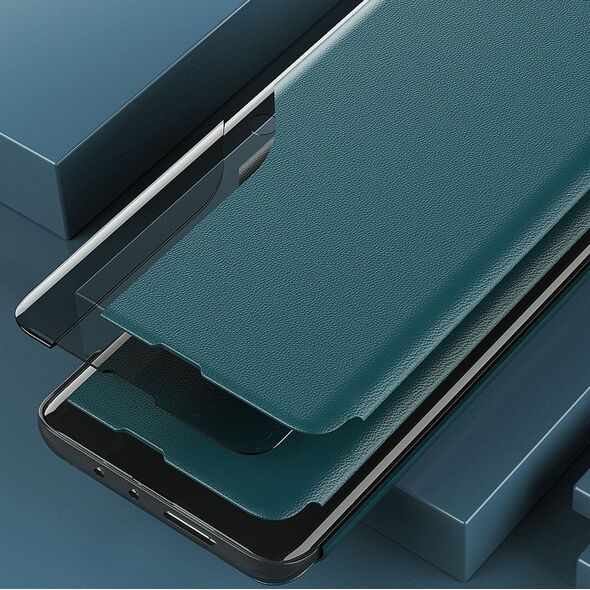 Hurtel Eco Leather View Case elegancki futerał etui z klapką i funkcją podstawki Samsung Galaxy A72 czarny 8089661 9111201926851