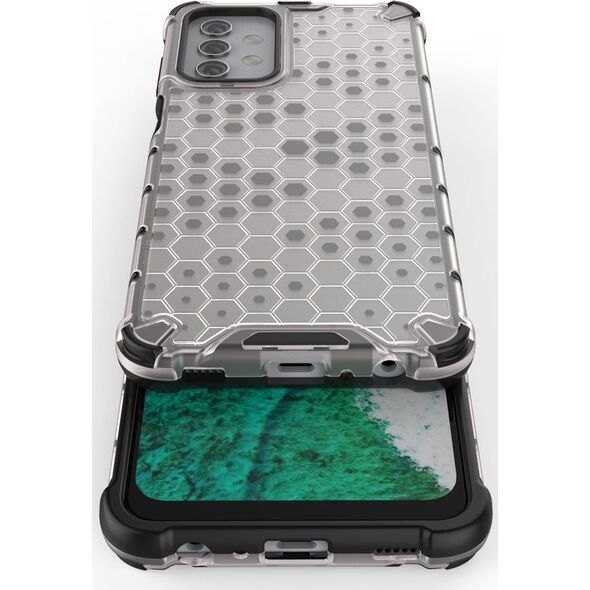 Hurtel Honeycomb etui pancerny pokrowiec z żelową ramką Samsung Galaxy A32 5G zielony 8089671 9111201926288