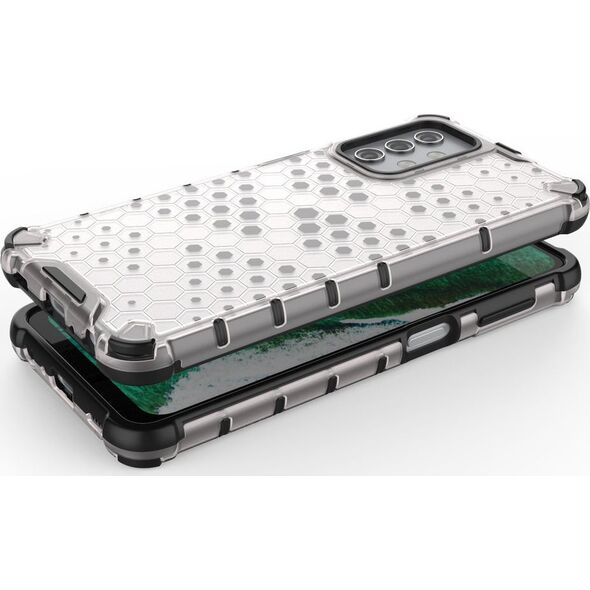 Hurtel Honeycomb etui pancerny pokrowiec z żelową ramką Samsung Galaxy A32 5G zielony 8089671 9111201926288