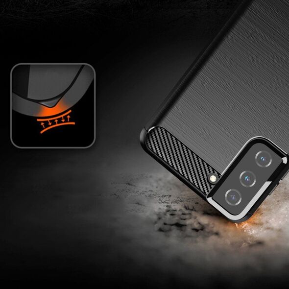 Hurtel Carbon Case elastyczne etui pokrowiec Samsung Galaxy S21+ 5G (S21 Plus 5G) niebieski 8089826 9111201924802