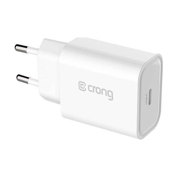 Ładowarka Crong Travel Charger 1x USB-C 3 A (CRG-TUSBC20-WHI) 8107998 5907731987202