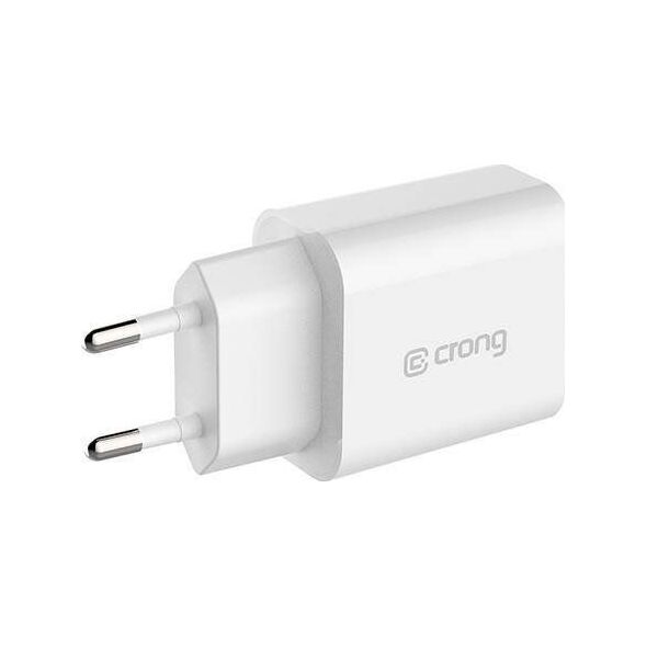 Ładowarka Crong Travel Charger 1x USB-C 3 A (CRG-TUSBC20-WHI) 8107998 5907731987202