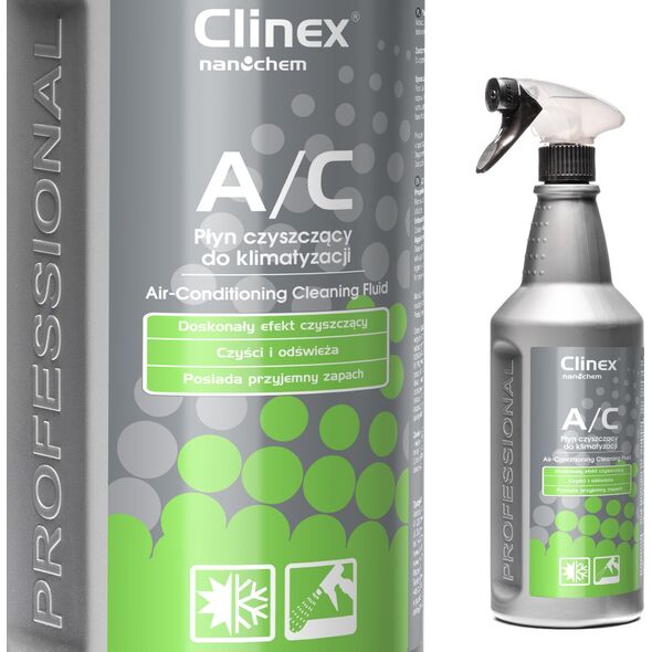 Clinex Płyn środek do mycia czyszczenia klimatyzacji i wentylacji CLINEX A/C 1L Płyn środek do mycia czyszczenia klimatyzacji i wentylacji CLINEX A/C 1L 8147771 5907513272922