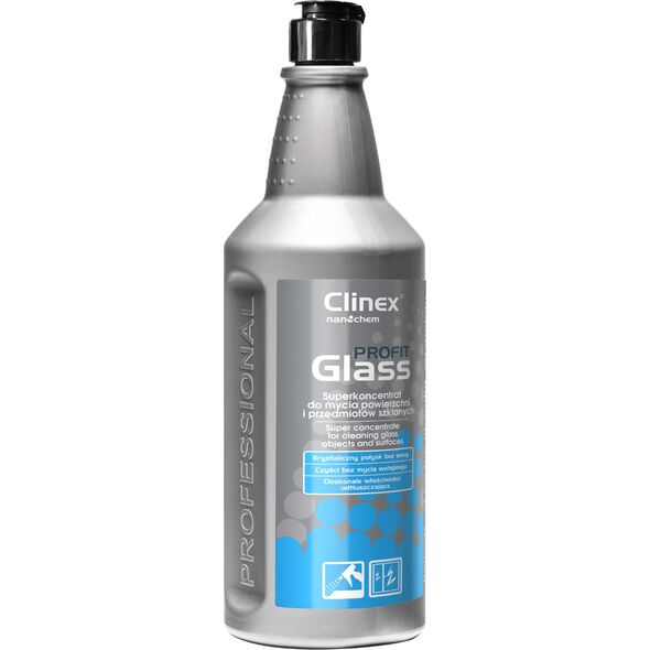 Clinex Skuteczny koncentrat do mycia szyb luster szkła stali nierdzewnej CLINEX PROFIT Glass 1L Skuteczny koncentrat do mycia szyb luster szkła stali nierdzewnej CLINEX PROFIT Glass 1L 8147800 5907513273769