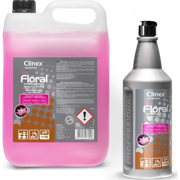 Clinex Płyn do mycia podłóg bez smug połysk zapach CLINEX Floral - Blush 10L Płyn do mycia podłóg bez smug połysk zapach CLINEX Floral - Blush 10L 8147819 5907513273615