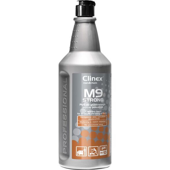 Clinex Płyn do mycia silnie zabrudzonych podłóg posadzek CLINEX M9 Strong 1L Płyn do mycia silnie zabrudzonych podłóg posadzek CLINEX M9 Strong 1L 8147846 5907513272410