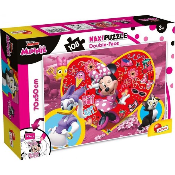 Lisciani Puzzle dwustronne maxi 108 Myszka Minnie 8153372 8008324074198