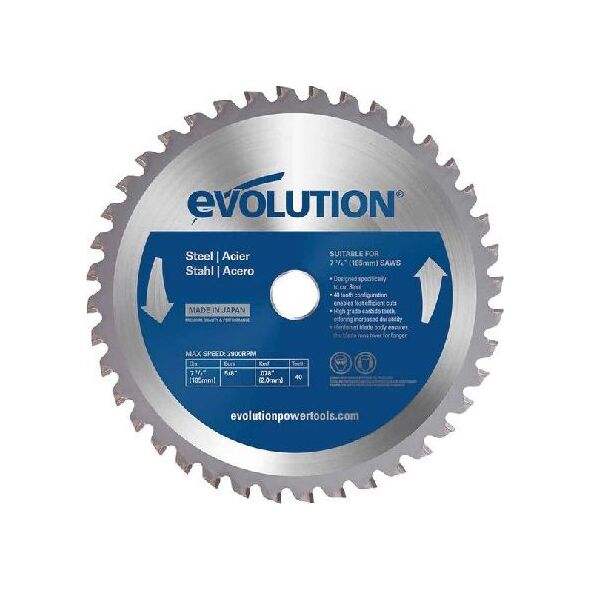 Evolution Piła widiowa TCT do cięcia stali 185mm (EVO-185-40-S) 8153730 849713090836
