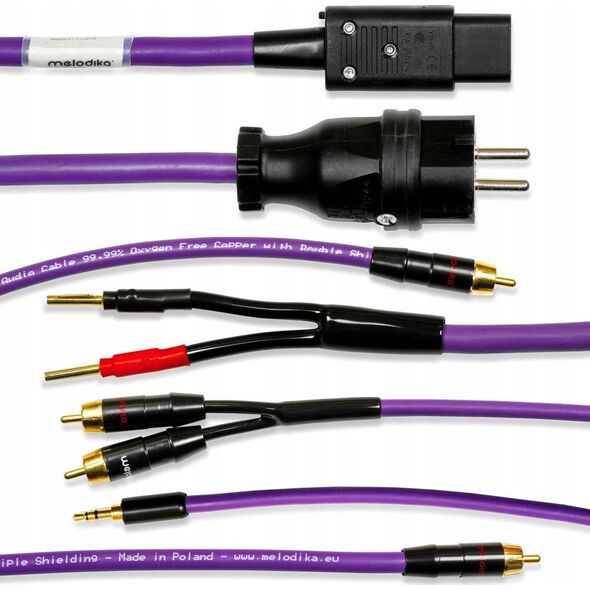 Kabel zasilający Melodika Melodika MDP10G Przewód zasilający z uziemieniem (sieciowy) 3x2,5mm2 (Schuko-IEC C13) Gunmetal - 1m 8154542 5907609007049