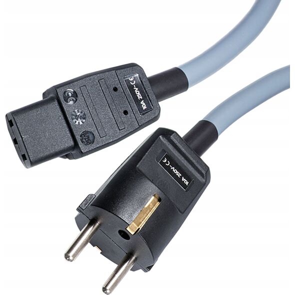 Kabel zasilający Melodika Melodika MDP10G Przewód zasilający z uziemieniem (sieciowy) 3x2,5mm2 (Schuko-IEC C13) Gunmetal - 1m 8154542 5907609007049