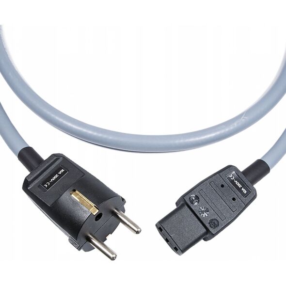 Kabel zasilający Melodika Melodika MDP10G Przewód zasilający z uziemieniem (sieciowy) 3x2,5mm2 (Schuko-IEC C13) Gunmetal - 1m 8154542 5907609007049