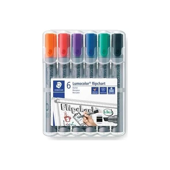Staedtler STAEDTLER Flipchartmarker Lumocolor 6St Box 8160772 4007817356180