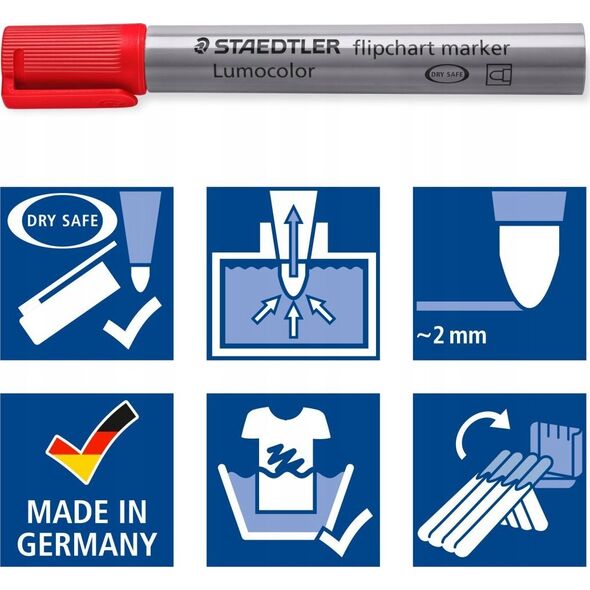 Staedtler STAEDTLER Flipchartmarker Lumocolor 6St Box 8160772 4007817356180