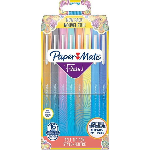 Paper Mate Pisaki Flair 0,7 mm różne kolory 16 szt. 8161034 3501170977453