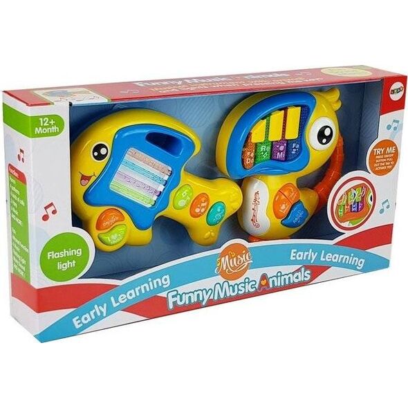 Lean Sport Pianinko i gitara na baterie papuga rybka 8175052 1818912551720