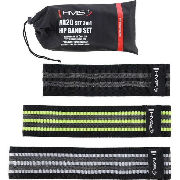 HMS Hip Band HB20 Set różne poziomy oporu w zestawie wielokolorowy 3 szt. 8176451 5907695586602
