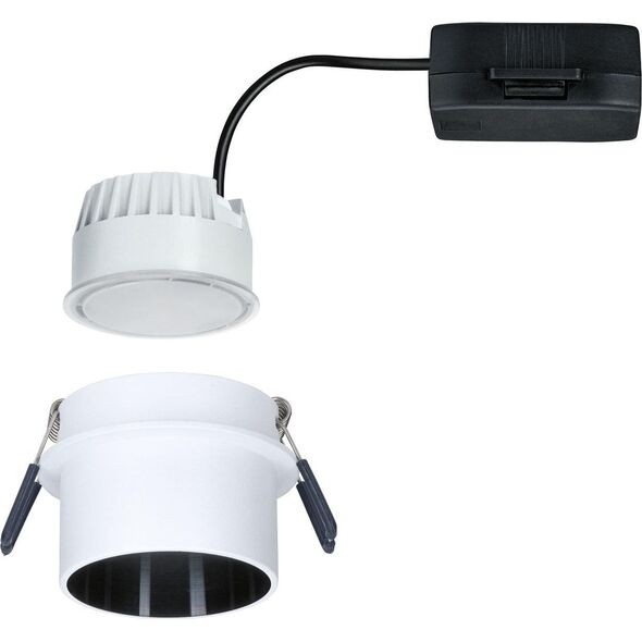 Paulmann Oprawa wpuszczana Gil Coin 3StepDim rd starr LED 1x6W 2700K 230V weiß/schwarz matt Alu 8196739 4000870933763