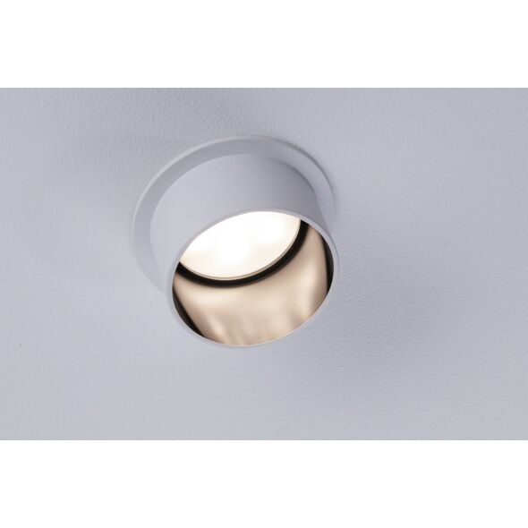 Paulmann Oprawa wpuszczana Gil Coin 3StepDim rd starr LED 1x6W 2700K 230V weiß matt/eisen Alu 8196743 4000870933848