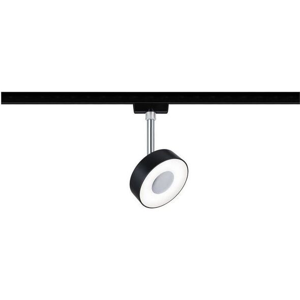 Paulmann URail System Spot Circle 1x5W Czarny Mat/Chrom 230V Metal 4000K ściemniany 8199058 4000870969397