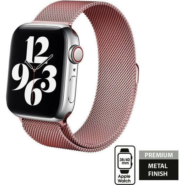 Crong Pasek Milano Steel Apple Watch 38/40 mm różowe złoto 8236708 5907731987394