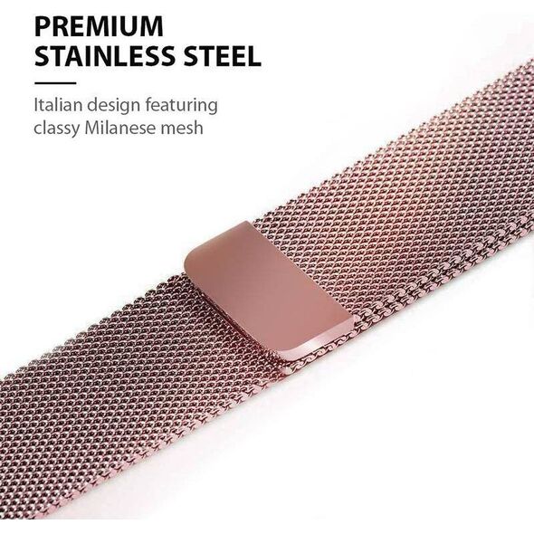 Crong Pasek Milano Steel Apple Watch 38/40 mm różowe złoto 8236708 5907731987394