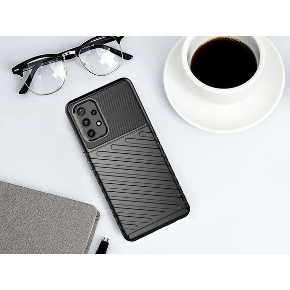 Hurtel Thunder Case elastyczne pancerne etui pokrowiec Samsung Galaxy A72 4G czarny 8238689 9111201925328