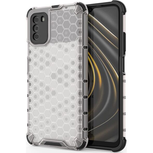 Hurtel Honeycomb etui pancerny pokrowiec z żelową ramką Xiaomi Poco M3 / Xiaomi Redmi 9T przezroczysty 8238709 9111201925717