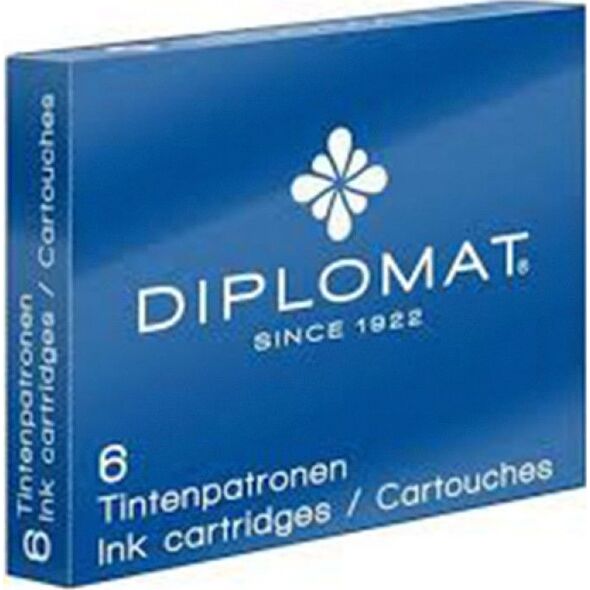 Diplomat Naboje atramentowe niebieskie 6 sztuk 8246054 4009746051624