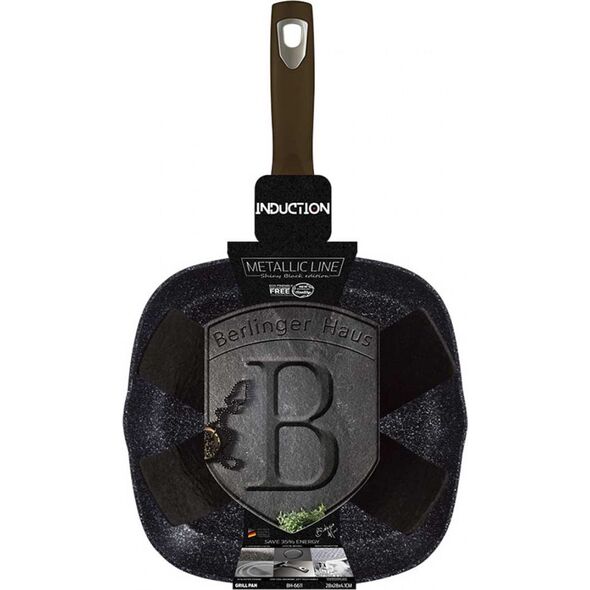 Patelnia Berlinger Haus grillowa Shiny Black 28cm 8251315 5999108415210
