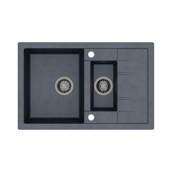 Zlewozmywak Quadron MORGAN 156 GraniteQ stalowy / czarny metalik 8267477 5903242531934
