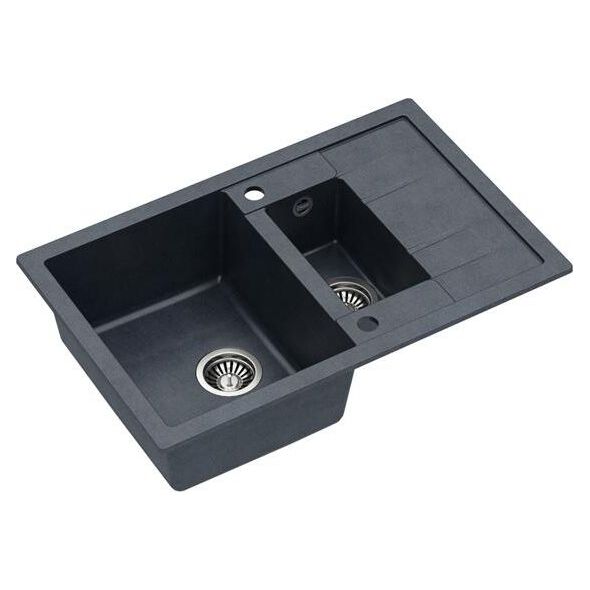Zlewozmywak Quadron MORGAN 156 GraniteQ stalowy / czarny metalik 8267477 5903242531934
