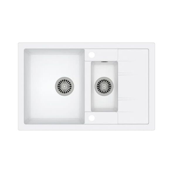 Zlewozmywak Quadron MORGAN 156 GraniteQ stalowy / biały metalik 8267493 5903242531965