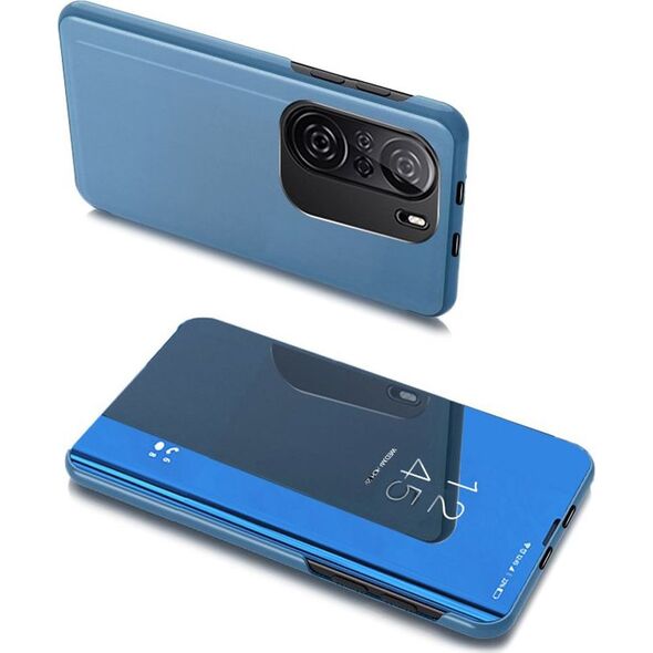 Hurtel Clear View Case futerał etui z klapką Xiaomi Redmi K40 Pro+ / K40 Pro / K40 / Poco F3 niebieski 8351077 9111201930445