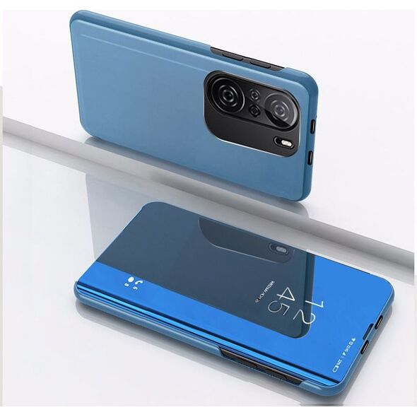 Hurtel Clear View Case futerał etui z klapką Xiaomi Redmi K40 Pro+ / K40 Pro / K40 / Poco F3 niebieski 8351077 9111201930445