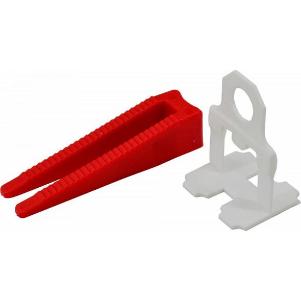 AWTools AWTOOLS SYSTEM POZIOMOWANIA PŁYTEK 6-17mm / PAKIET STARTOWY / 100szt.+100szt. (KLIN+KLIPS 1,0MM) AW30367 8375989 5903678601089