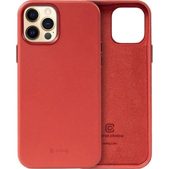 Crong Crong Essential Cover - Etui ze skóry ekologicznej iPhone 12 Pro Max (czerwony) 8397107 5907731987752