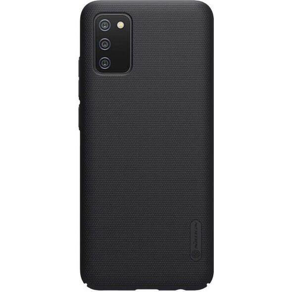 Nillkin Super Frosted Shield wzmocnione etui pokrowiec + podstawka Samsung Galaxy A02s EU czarny 8400847 6902048211872