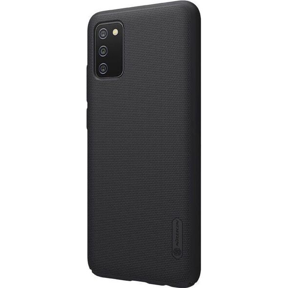 Nillkin Super Frosted Shield wzmocnione etui pokrowiec + podstawka Samsung Galaxy A02s EU czarny 8400847 6902048211872
