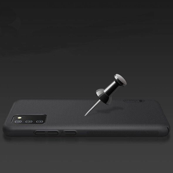 Nillkin Super Frosted Shield wzmocnione etui pokrowiec + podstawka Samsung Galaxy A02s EU czarny 8400847 6902048211872