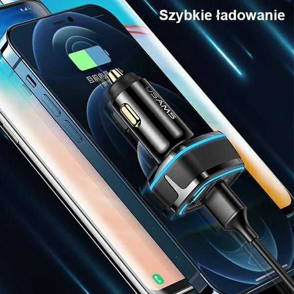 Ładowarka Usams C24 2x USB-A 1x USB-C 4.5 A  (CC126TC01) 8439296 6958444928203