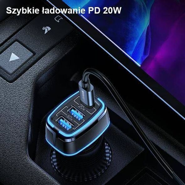 Ładowarka Usams C24 2x USB-A 1x USB-C 4.5 A  (CC126TC01) 8439296 6958444928203