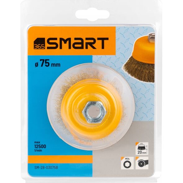 Smart szczotka druciana garnkowa 75mma, mosiądzowana smart 8456892 5901769685758