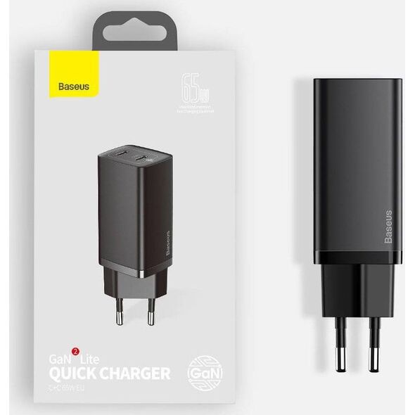 Ładowarka Baseus GaN2 Lite 1x USB-A 1x USB-C 3 A (CCGAN2L-B01) 8488237 6953156232938