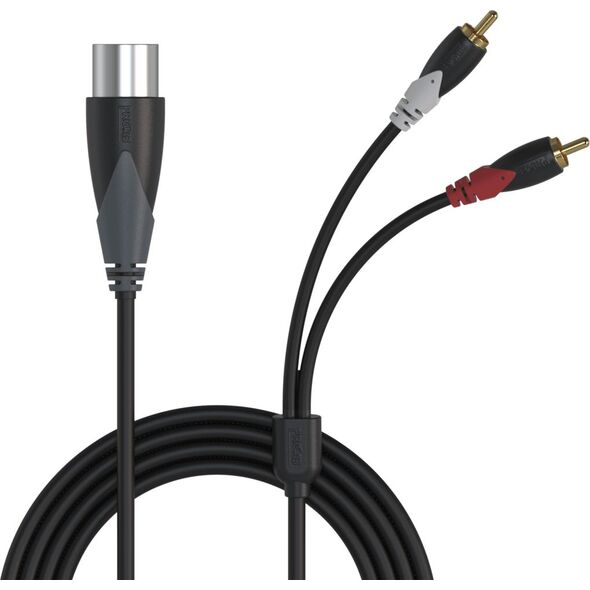 Kabel Procab XLR - RCA (Cinch) x2 1.5m czarny (CLA703/1.5) 8500888 5414795030060