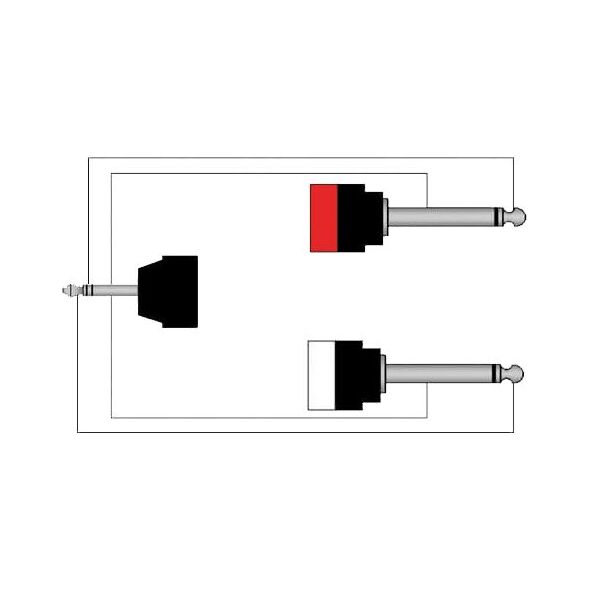 Kabel Procab Jack 3.5mm - Jack 6.3mm x2 3m czarny (CLA713/3) 8500898 5414795018518