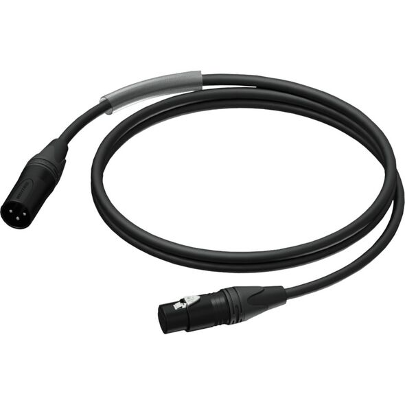 Kabel Procab XLR - XLR 0.5m czarny (PRA901/0.5) 8500962 5414795031265