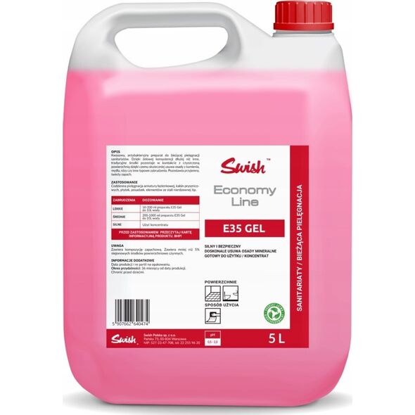 Swish Swish E35 Żelowy preparat do czyszczenia sanitariatów 5 l 8504145 5907662640474