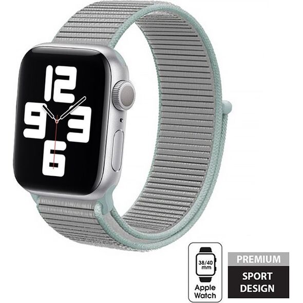 Crong Pasek sportowy Crong Nylon do Apple Watch 38/40mm (Pastel Grey) 8517544 5907731987899
