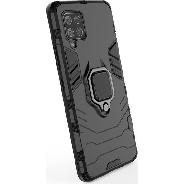 Hurtel Ring Armor pancerne hybrydowe etui pokrowiec + magnetyczny uchwyt Samsung Galaxy A42 5G czarny 8588901 9111201915473