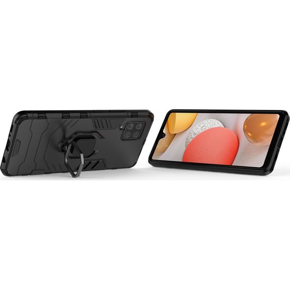 Hurtel Ring Armor pancerne hybrydowe etui pokrowiec + magnetyczny uchwyt Samsung Galaxy A42 5G czarny 8588901 9111201915473